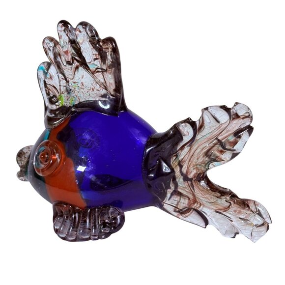 Murano Retro 70s Glass Fish Sculpture Multicolored Figurine Artistic Decor VTG - Picture 7 of 14
